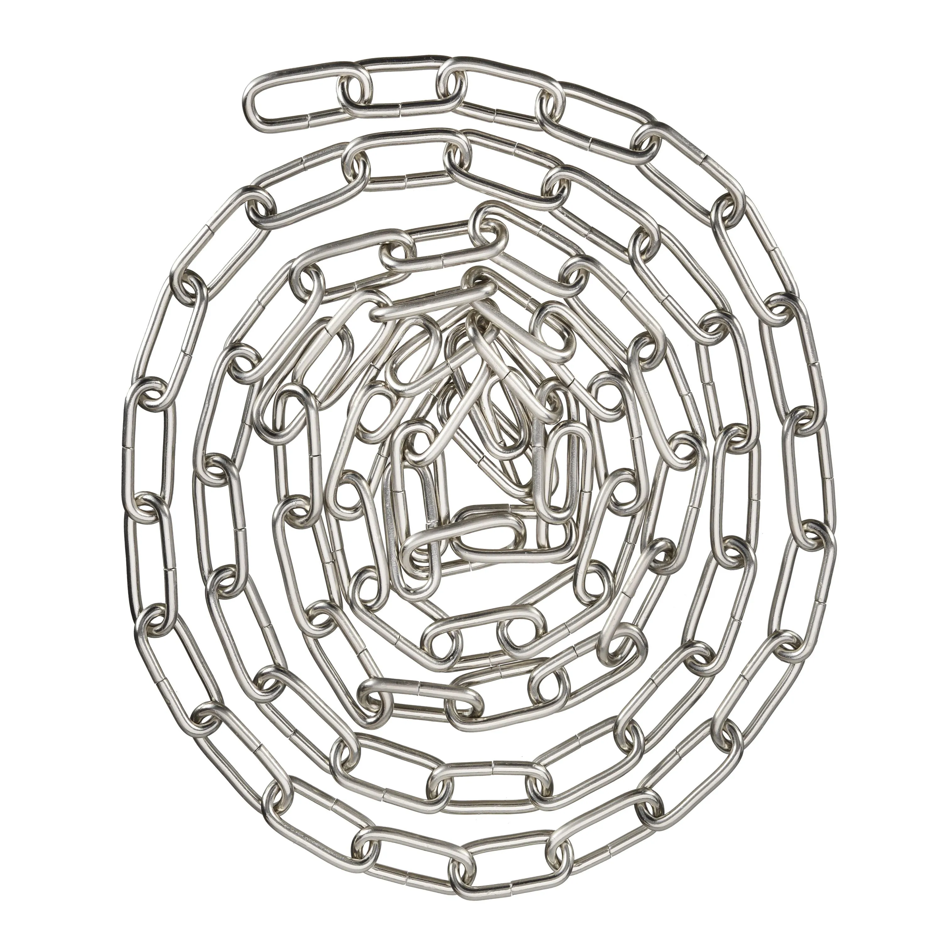 # 21105-21,Steel 10 Feet Heavy Duty Chain for Hanging Up Maximum Weight 120 Pounds-Lighting Fixture/Swag Light/Plant in Stin Nickel.6 Gauge.