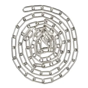# 21105-21,Steel 10 Feet Heavy Duty Chain for Hanging Up Maximum Weight 120 Pounds-Lighting Fixture/Swag Light/Plant in Stin Nickel.6 Gauge.