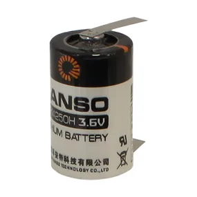 1-2AA 3.6V 1200mAh Lithium Cell Solder Tags