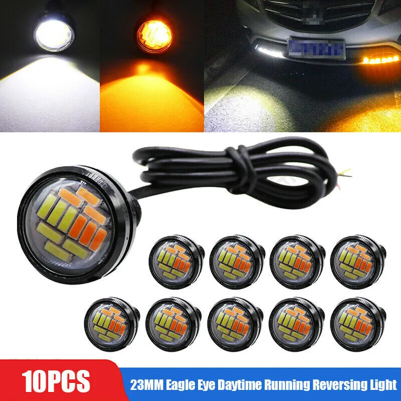 10pcs 23mm Eagle Eye LED DRL Daytime Running Reversing Light Car