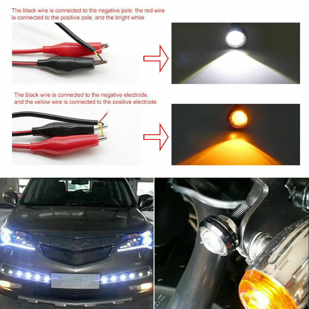 10pcs 23mm Eagle Eye LED DRL Daytime Running Reversing Light Car