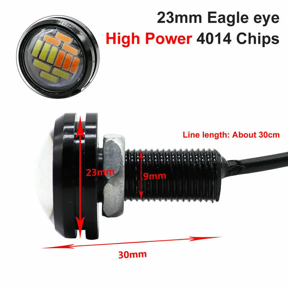 10pcs 23mm Eagle Eye LED DRL Daytime Running Reversing Light Car