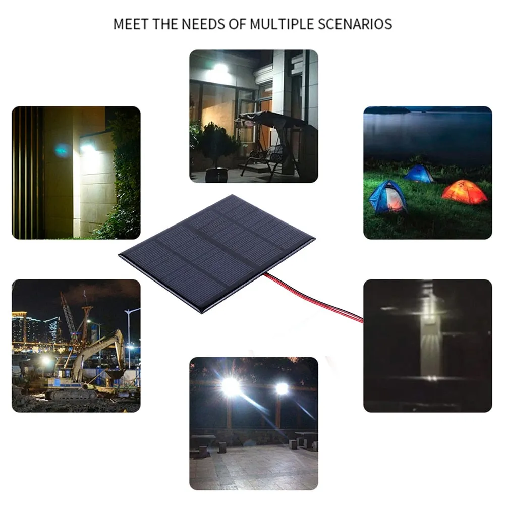 1/2Pcs Mini Solar Panel 3/2/1/0.4W 12/6/3/1.5V Cell Module Polysilicon Board Outdoor DIY Solar Charger for Battery Phone Charger