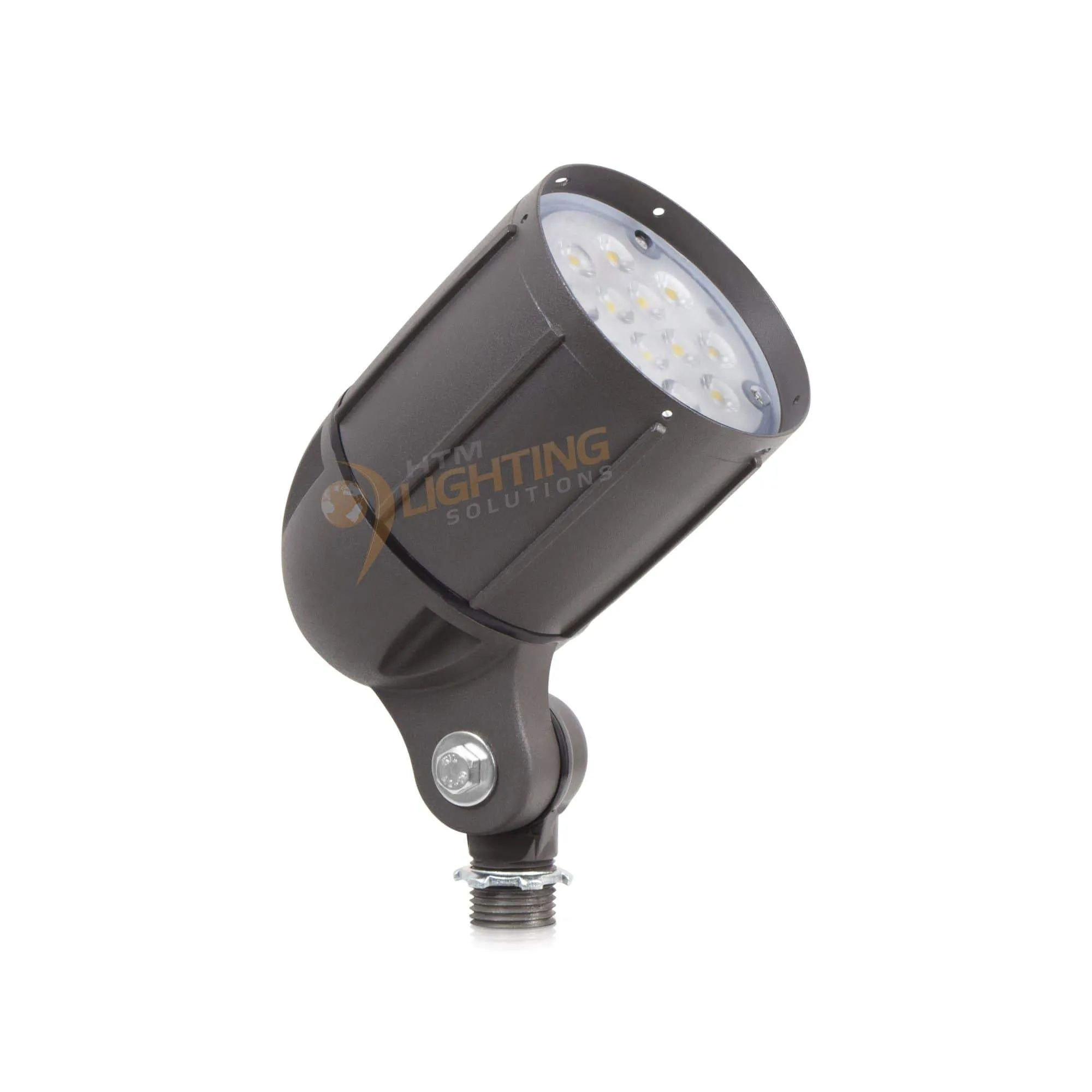 12W LED Bullet Flood Light - 75W MH Equal - 1/2in. NPT - 100-277VAC - Bronze