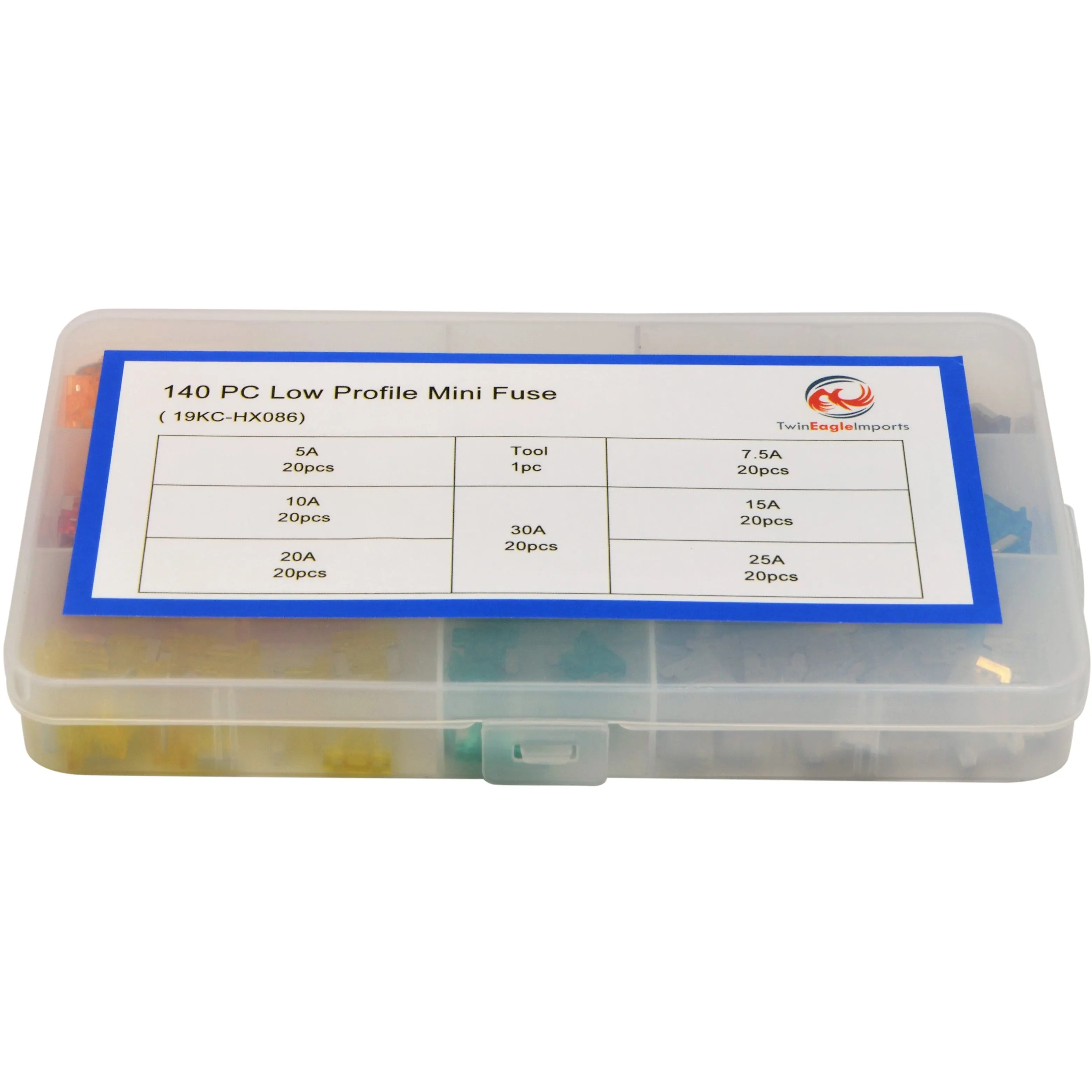 140pc Mini Micro Low Profile Car Auto Fuse Grab Kit