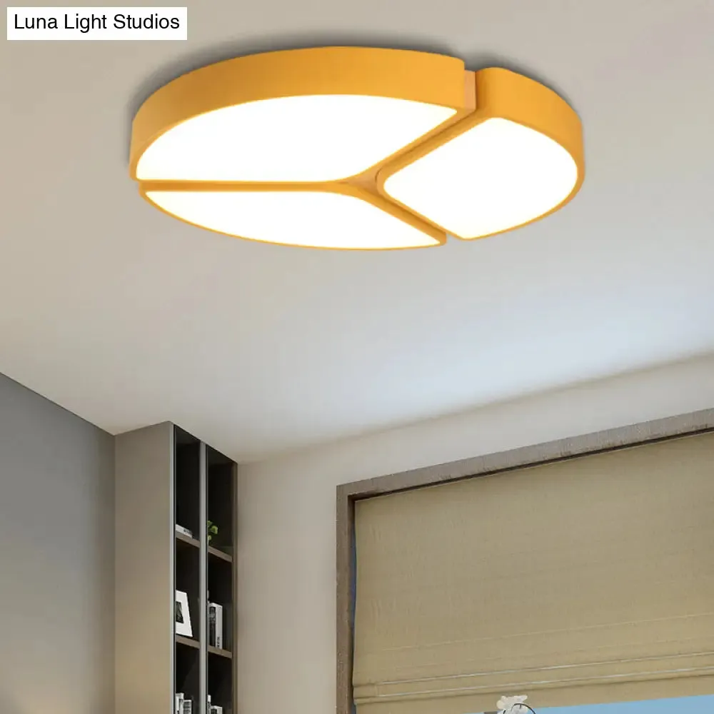 16"/19.5"/23.5" Macaron Metallic LED Flushmount Light - Warm/White Light