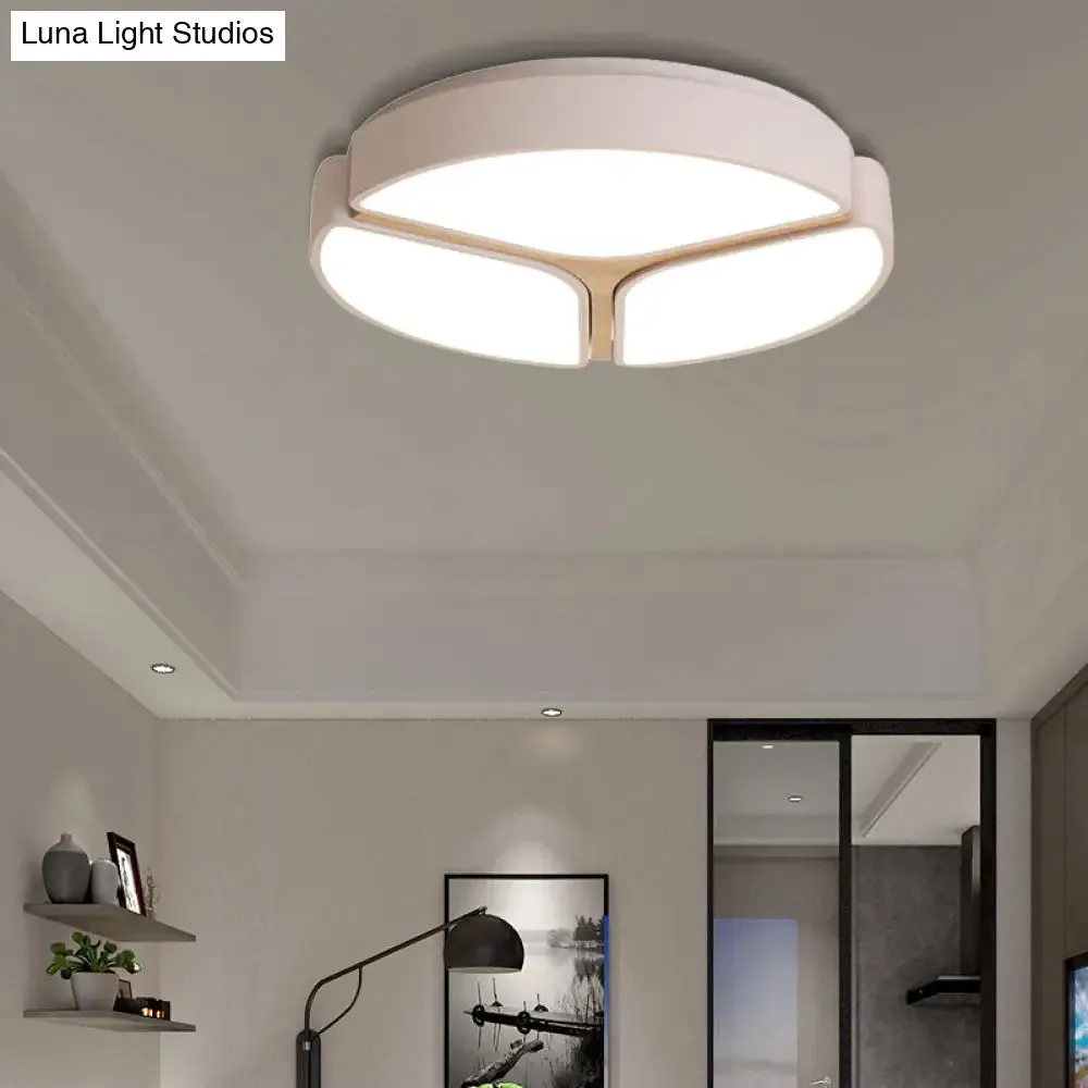 16"/19.5"/23.5" Macaron Metallic LED Flushmount Light - Warm/White Light