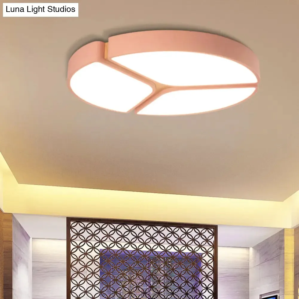 16"/19.5"/23.5" Macaron Metallic LED Flushmount Light - Warm/White Light