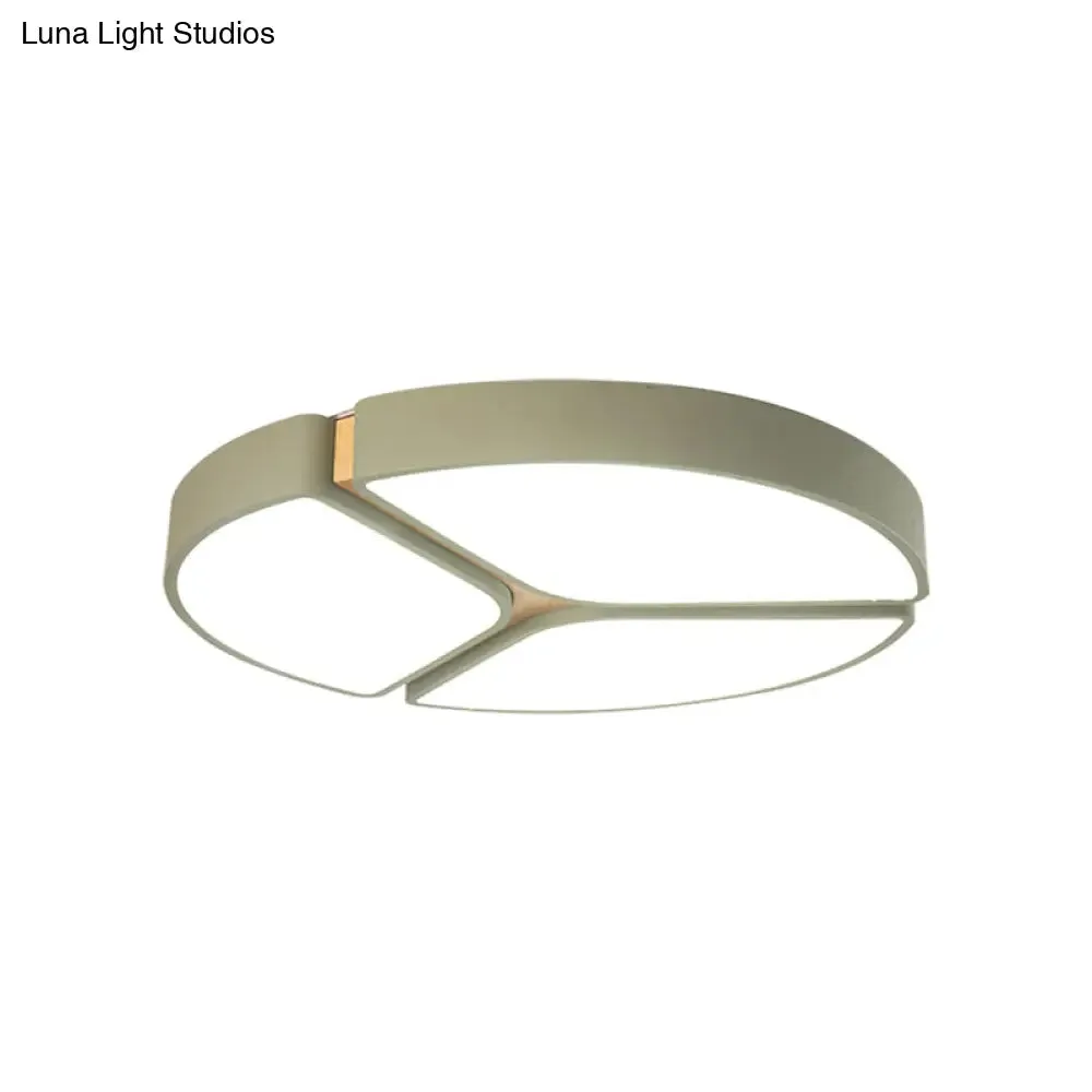 16"/19.5"/23.5" Macaron Metallic LED Flushmount Light - Warm/White Light