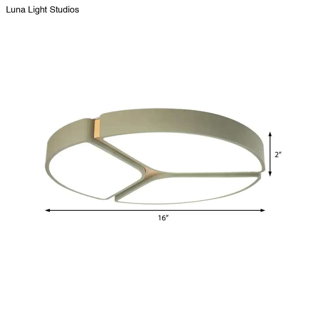 16"/19.5"/23.5" Macaron Metallic LED Flushmount Light - Warm/White Light
