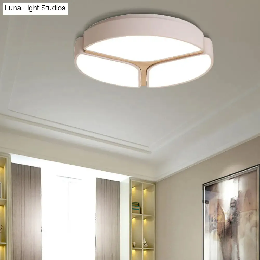 16"/19.5"/23.5" Macaron Metallic LED Flushmount Light - Warm/White Light