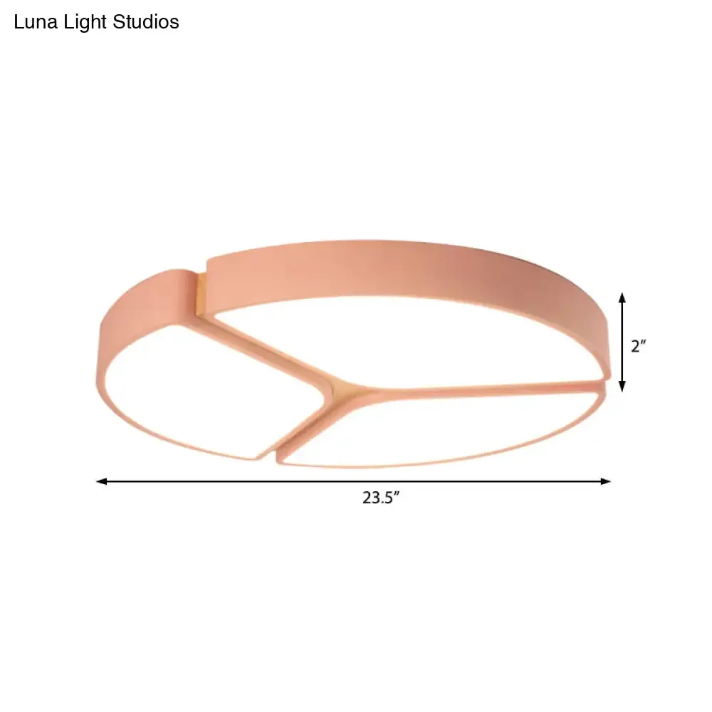 16"/19.5"/23.5" Macaron Metallic LED Flushmount Light - Warm/White Light