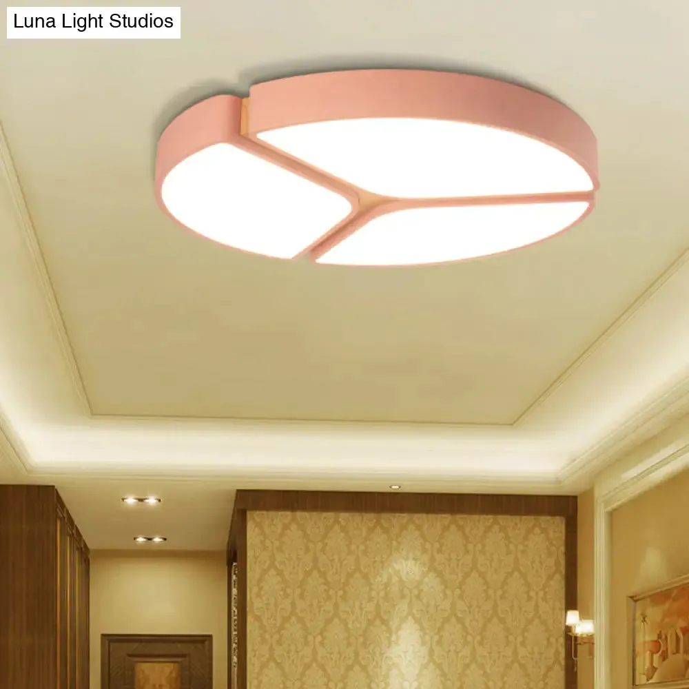 16"/19.5"/23.5" Macaron Metallic LED Flushmount Light - Warm/White Light