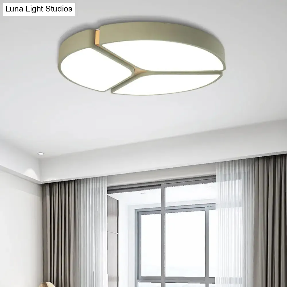 16"/19.5"/23.5" Macaron Metallic LED Flushmount Light - Warm/White Light