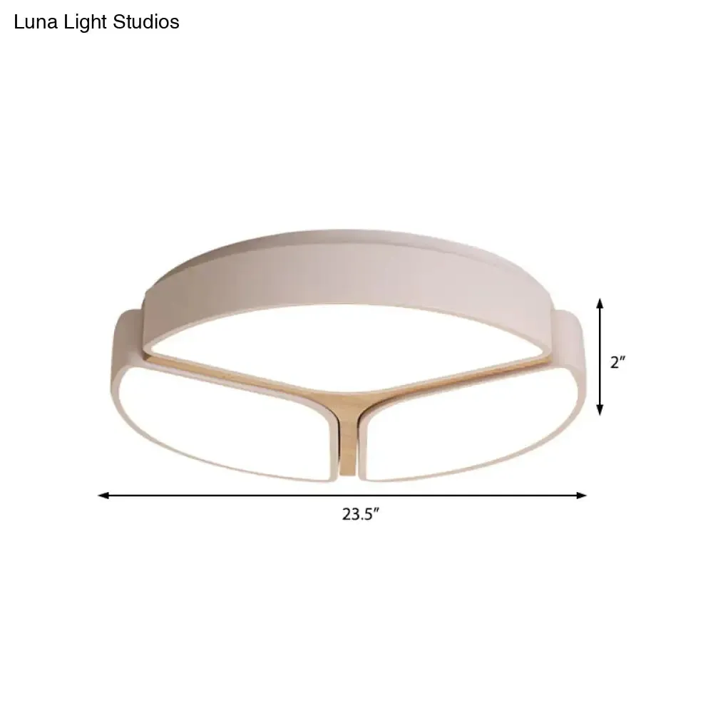 16"/19.5"/23.5" Macaron Metallic LED Flushmount Light - Warm/White Light