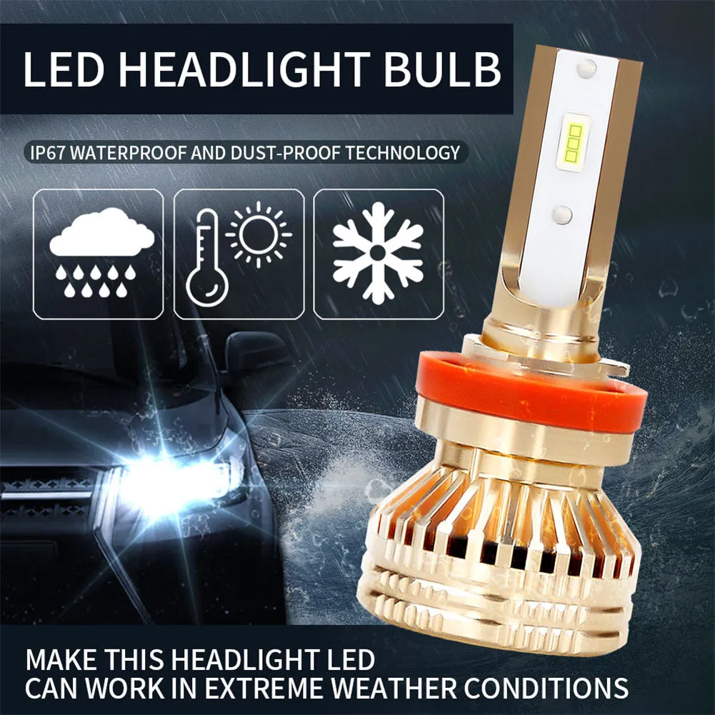 1Pair TX3570 Chip 8-48v 60W 12000LM 6000K Bulb H1 H4 H7 H11 9005