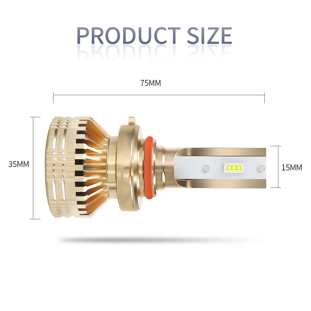 1Pair TX3570 Chip 8-48v 60W 12000LM 6000K Bulb H1 H4 H7 H11 9005