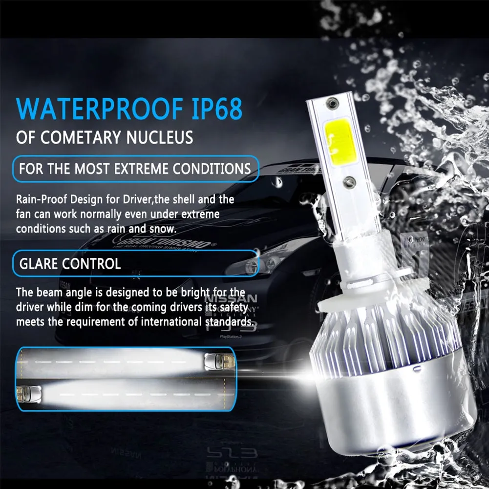 1PC Universal High Power Auto Bulbs C6 Car LED Headlights - 6000K