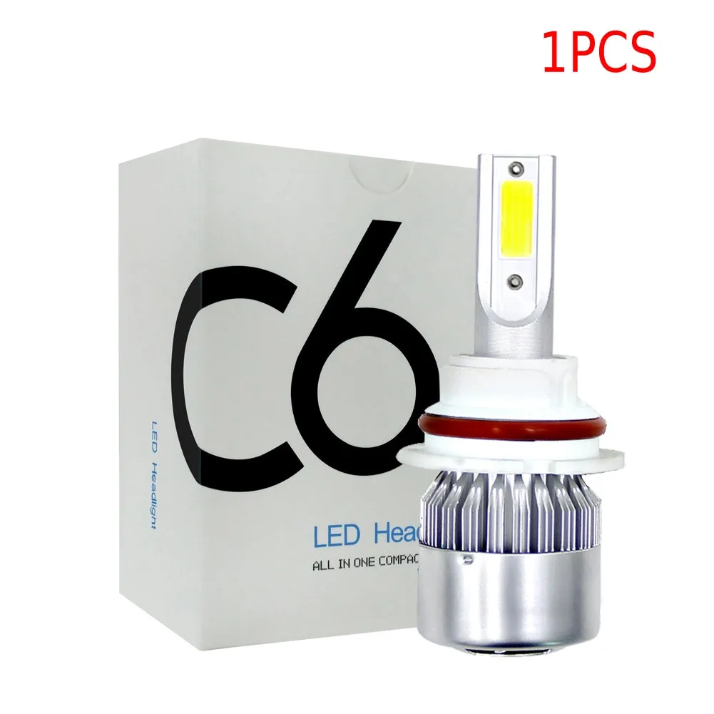 1PC Universal High Power Auto Bulbs C6 Car LED Headlights - 6000K