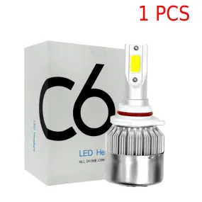 1PC Universal High Power Auto Bulbs C6 Car LED Headlights - 6000K