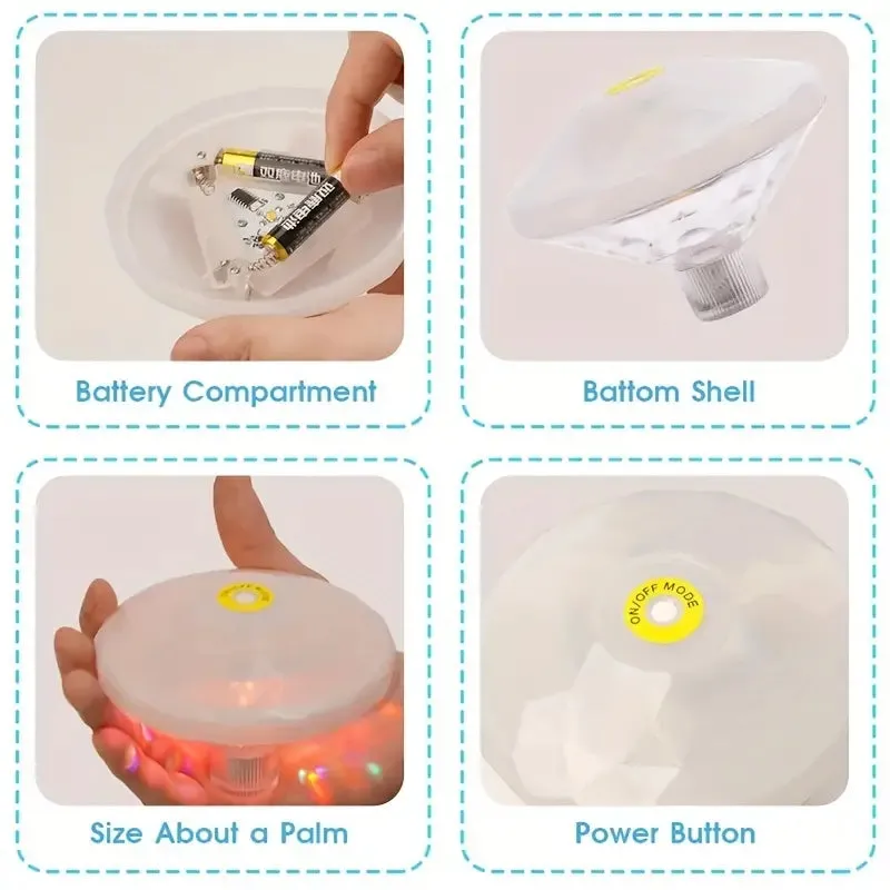 2-Pack: LED Color Changing Floating Pool Lights with 8 Modes Lighting