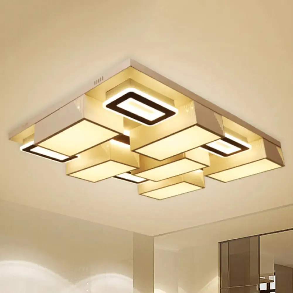 21.5"/29.5" Modern Acrylic LED Flush Ceiling Light for Living Room in Warm/White/Natural Light