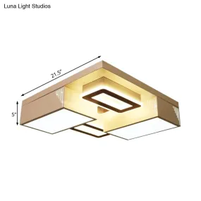 21.5"/29.5" Modern Acrylic LED Flush Ceiling Light for Living Room in Warm/White/Natural Light