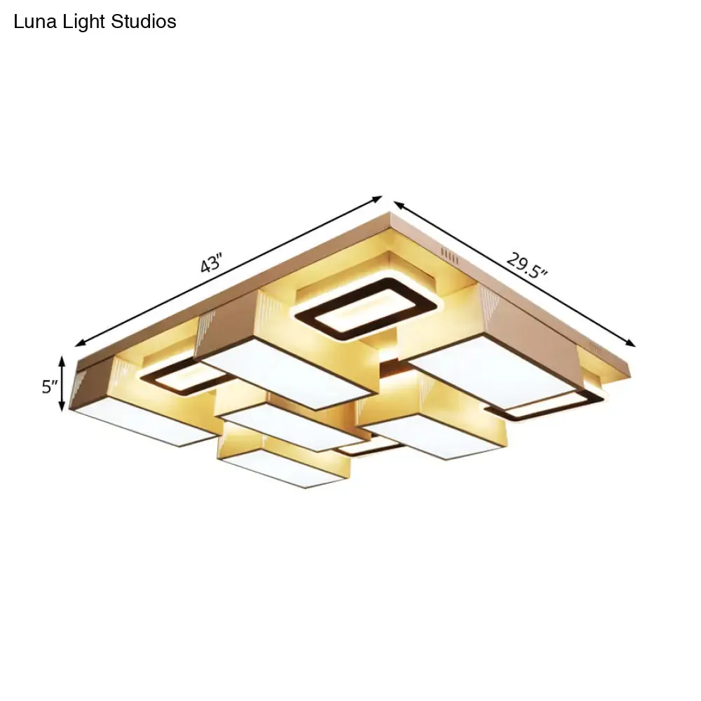 21.5"/29.5" Modern Acrylic LED Flush Ceiling Light for Living Room in Warm/White/Natural Light