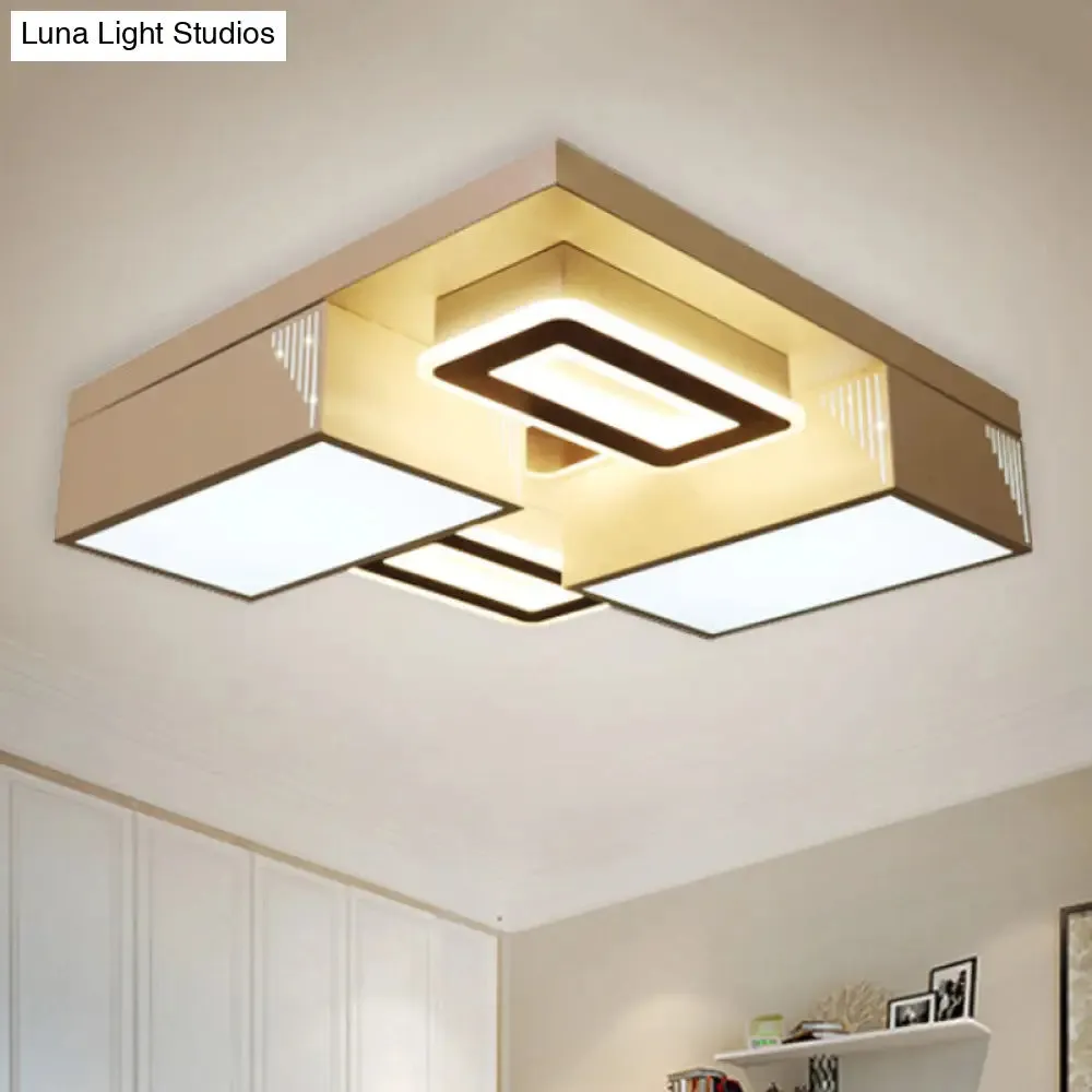 21.5"/29.5" Modern Acrylic LED Flush Ceiling Light for Living Room in Warm/White/Natural Light