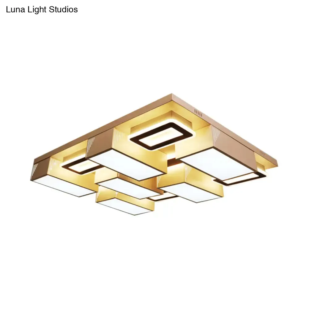 21.5"/29.5" Modern Acrylic LED Flush Ceiling Light for Living Room in Warm/White/Natural Light
