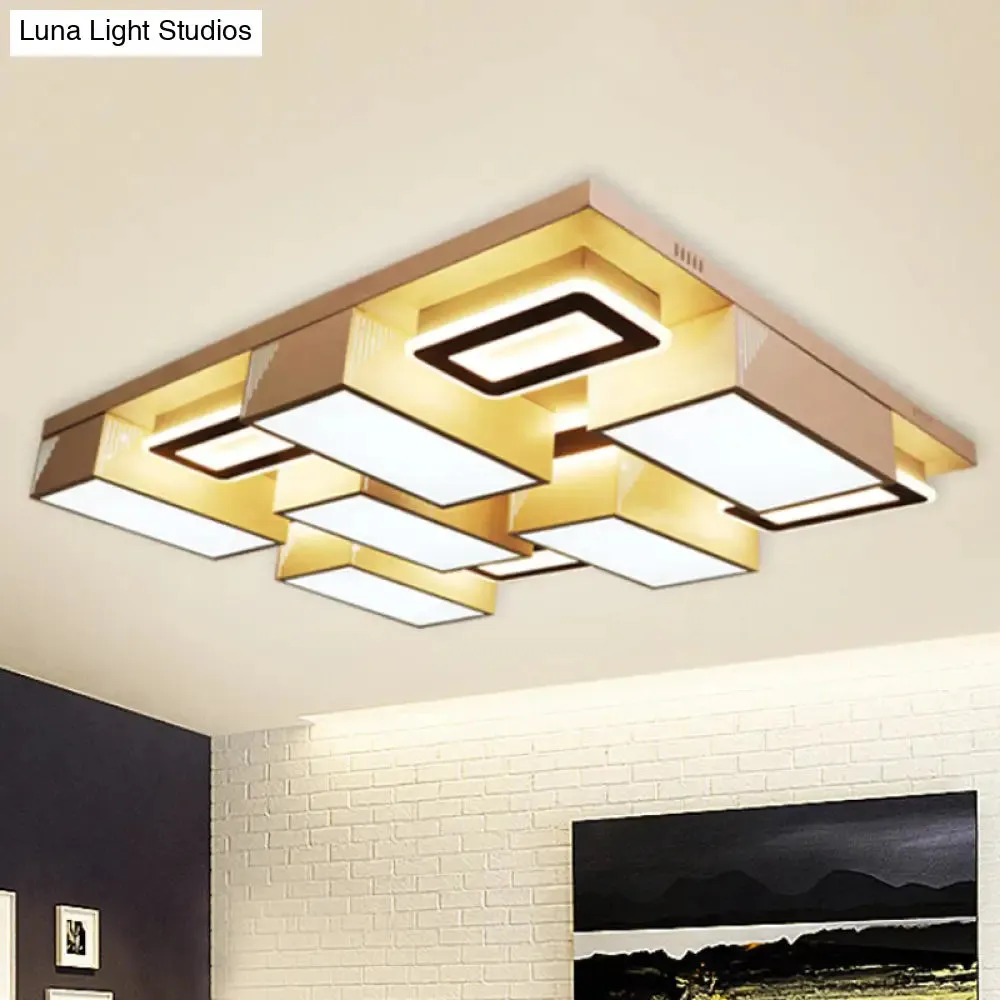 21.5"/29.5" Modern Acrylic LED Flush Ceiling Light for Living Room in Warm/White/Natural Light