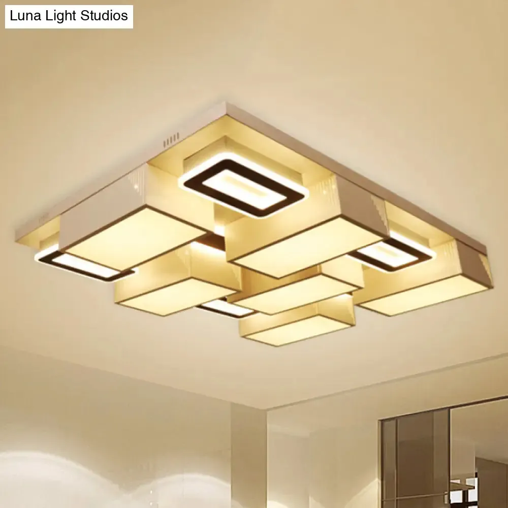 21.5"/29.5" Modern Acrylic LED Flush Ceiling Light for Living Room in Warm/White/Natural Light