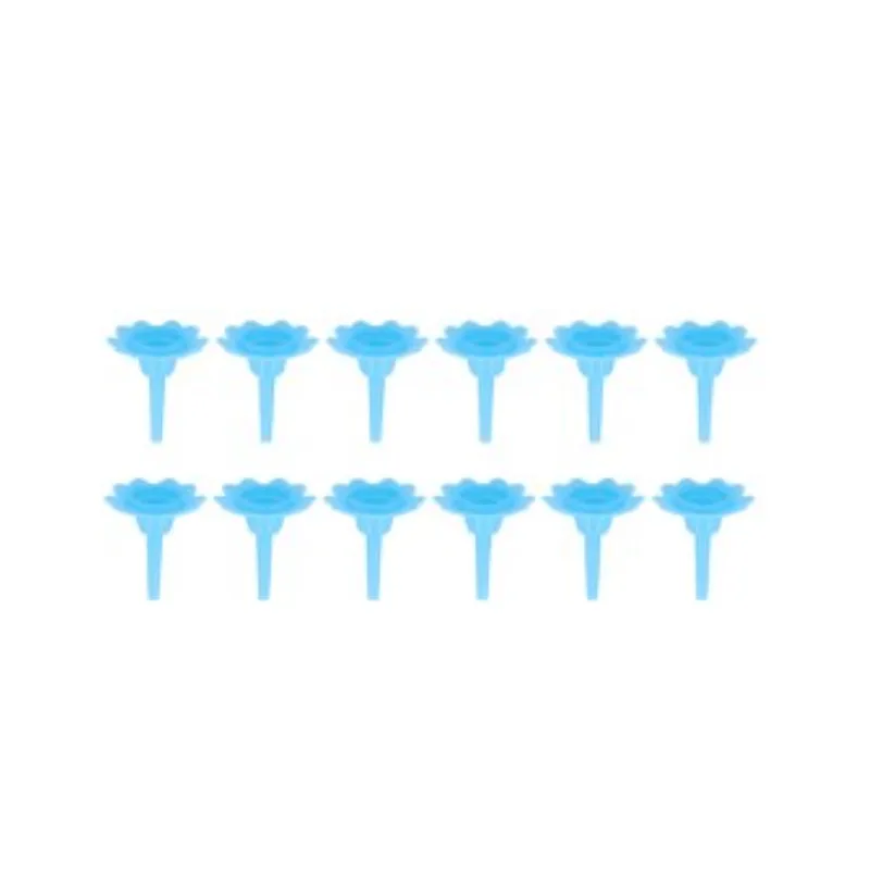 24 Blue Candles With Holders