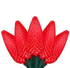 25 Red C9 Large Lens- Premium - LED Christmas Lights
