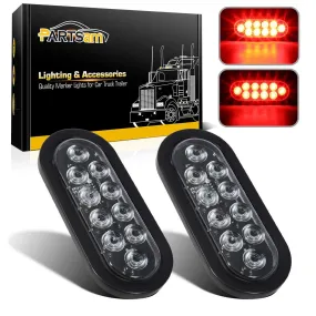 6 Inch Oval Red Led Trailer Tail Lights for RV Trucks