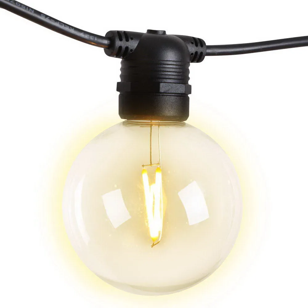 68M 70 LED Bulbs Festoon Lights Sting Lighting Kits Outdoor Party - Warm White