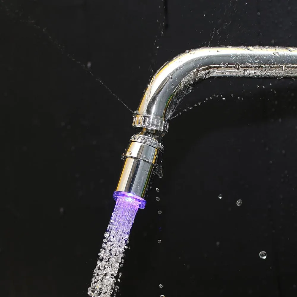 7 Colors Changing Glow LED Light faucet Creative kitchen LED Light Water faucets Water Stream Faucet Tap for Bathroom Kitchen