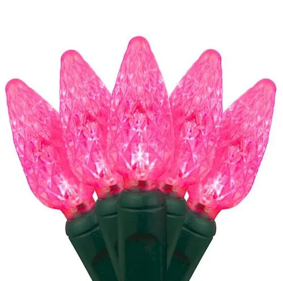 70 Pink C6 Strawberry - Premium - LED Christmas Lights