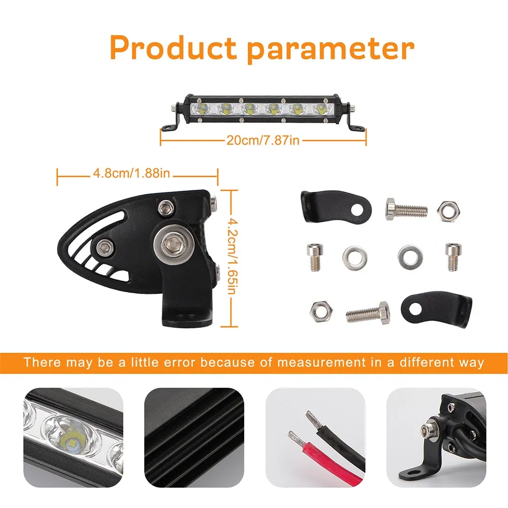 8inch Led Light Bar Super Thin Working Net Light for Car SUV  8