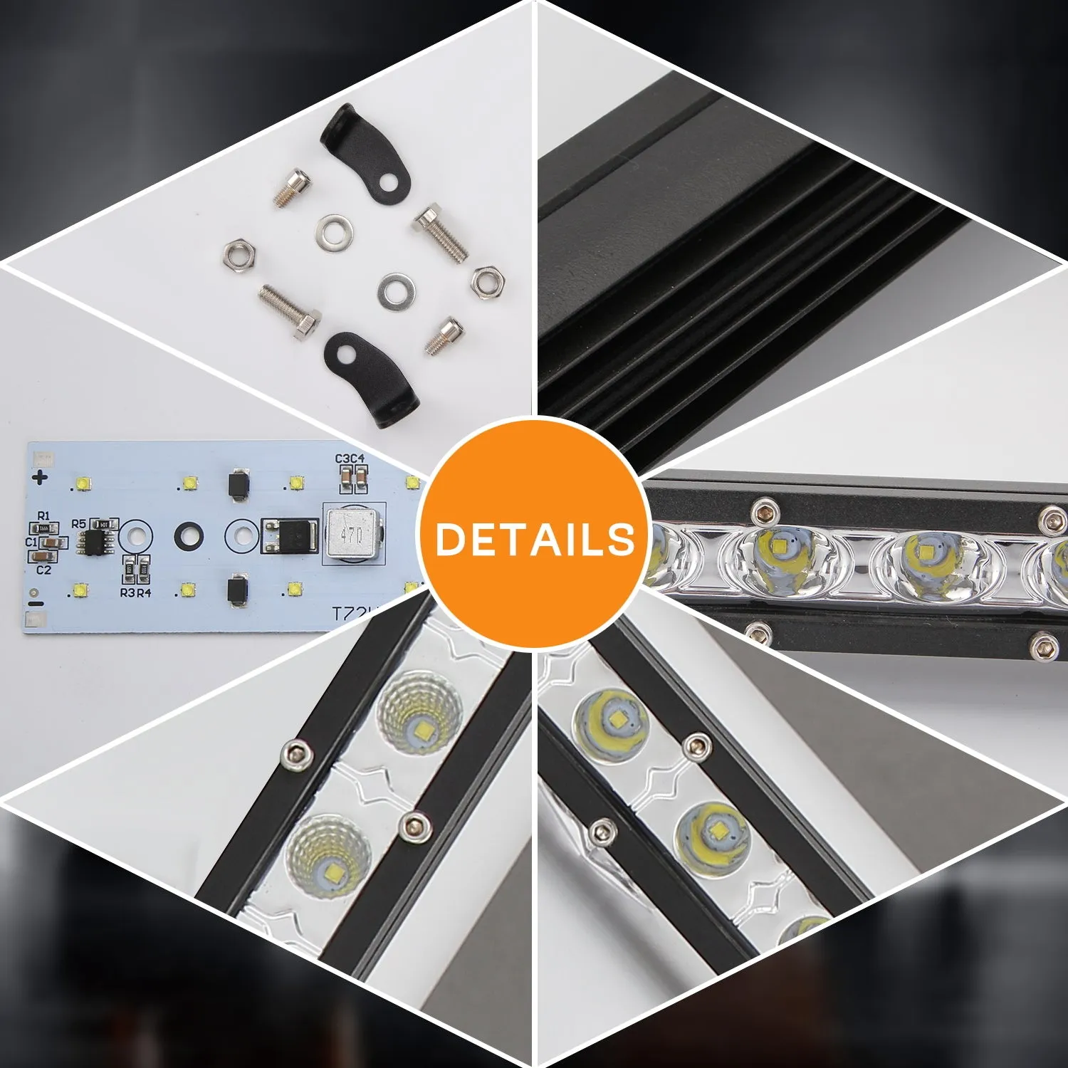 8inch Led Light Bar Super Thin Working Net Light for Car SUV  8