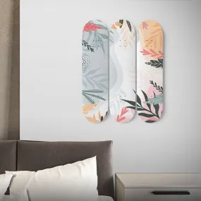 Abstract Flowers Skateboard Wall Art