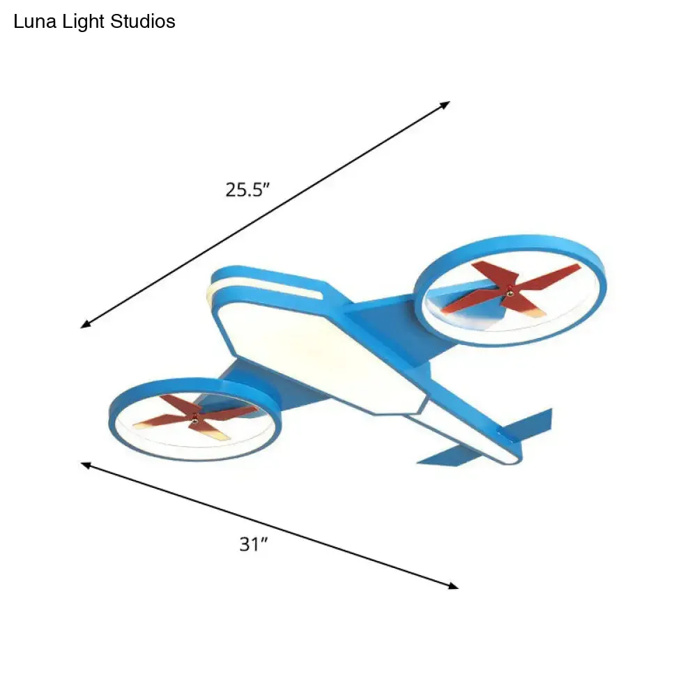 Acrylic Plane LED Flush Mount Ceiling Light - Warm Light Cartoon Lighting Fixture