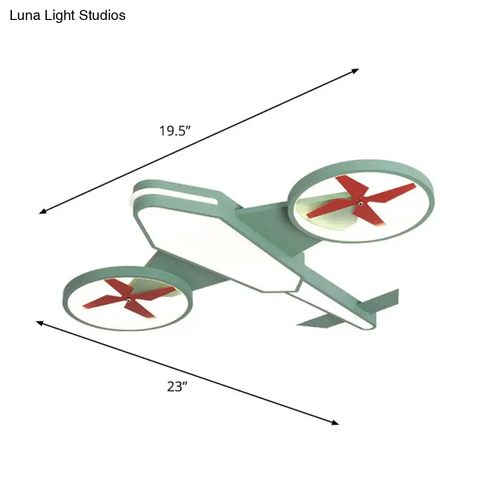 Acrylic Plane LED Flush Mount Ceiling Light - Warm Light Cartoon Lighting Fixture