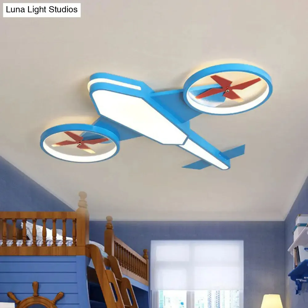 Acrylic Plane LED Flush Mount Ceiling Light - Warm Light Cartoon Lighting Fixture