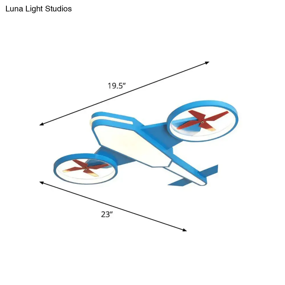Acrylic Plane LED Flush Mount Ceiling Light - Warm Light Cartoon Lighting Fixture