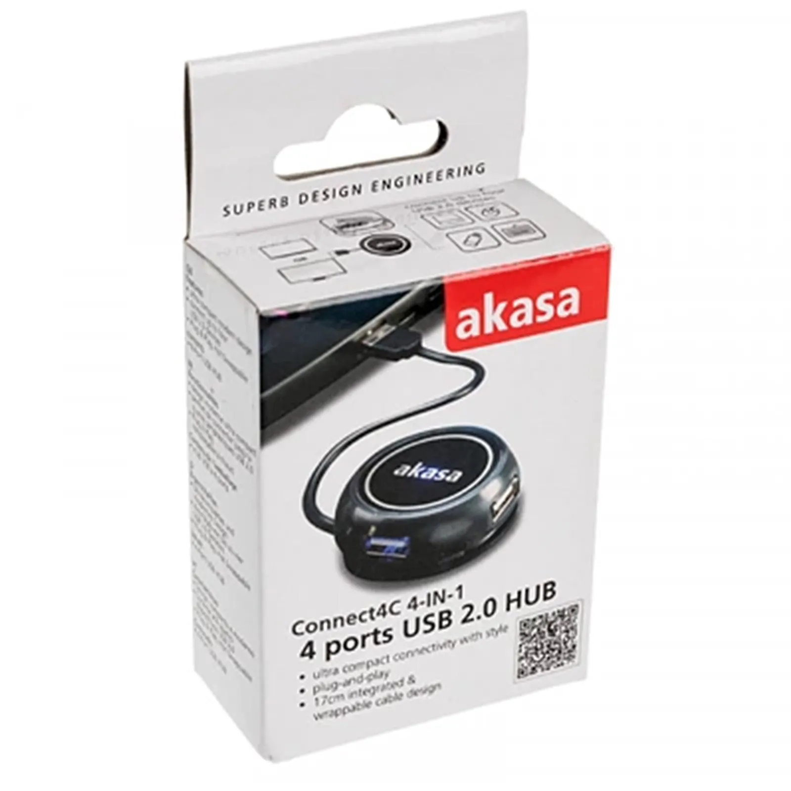 Akasa Connect4C 4 Port USB 2.0 Hub