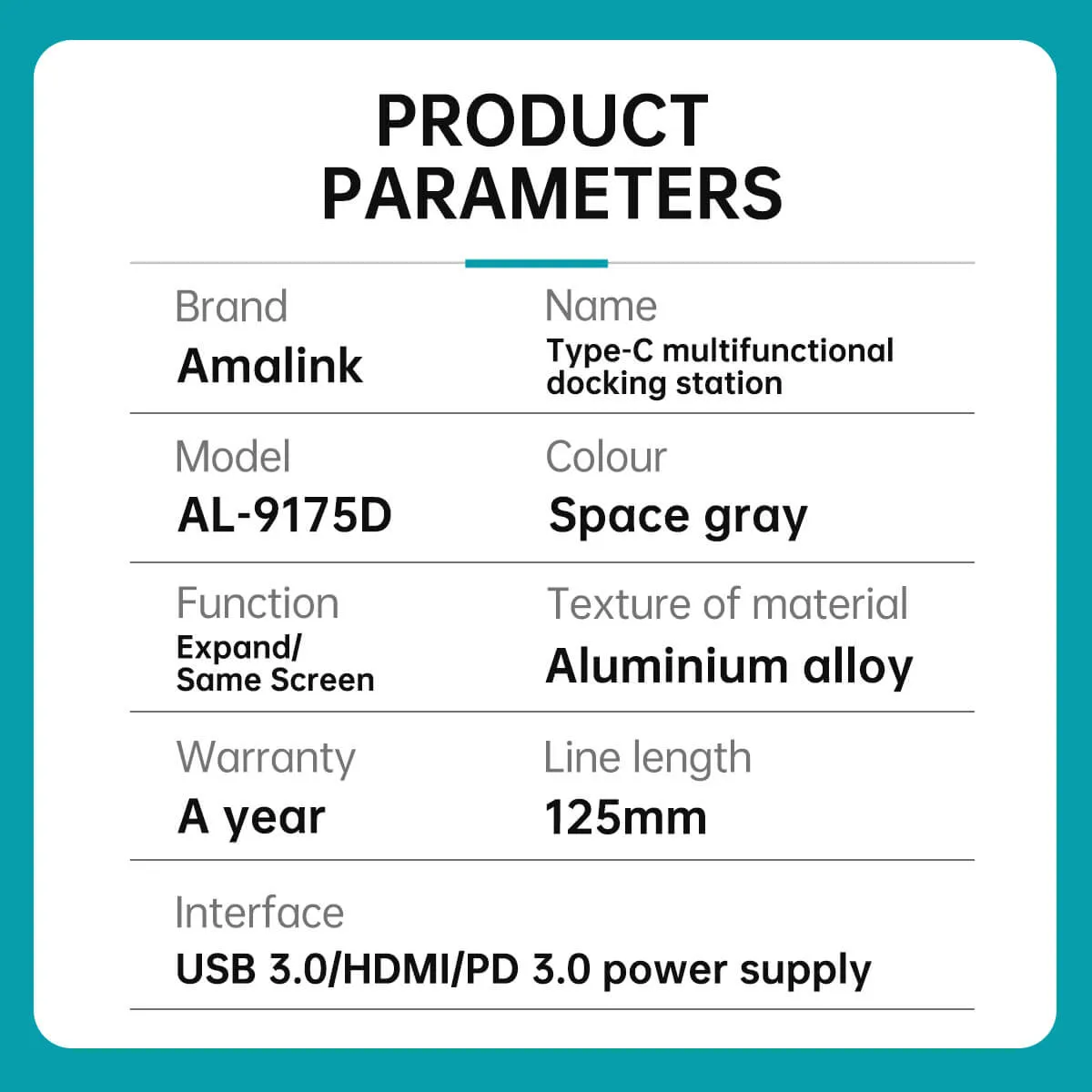 Amalink 9175D 3 in 1 Type-C to HDMI Adapter