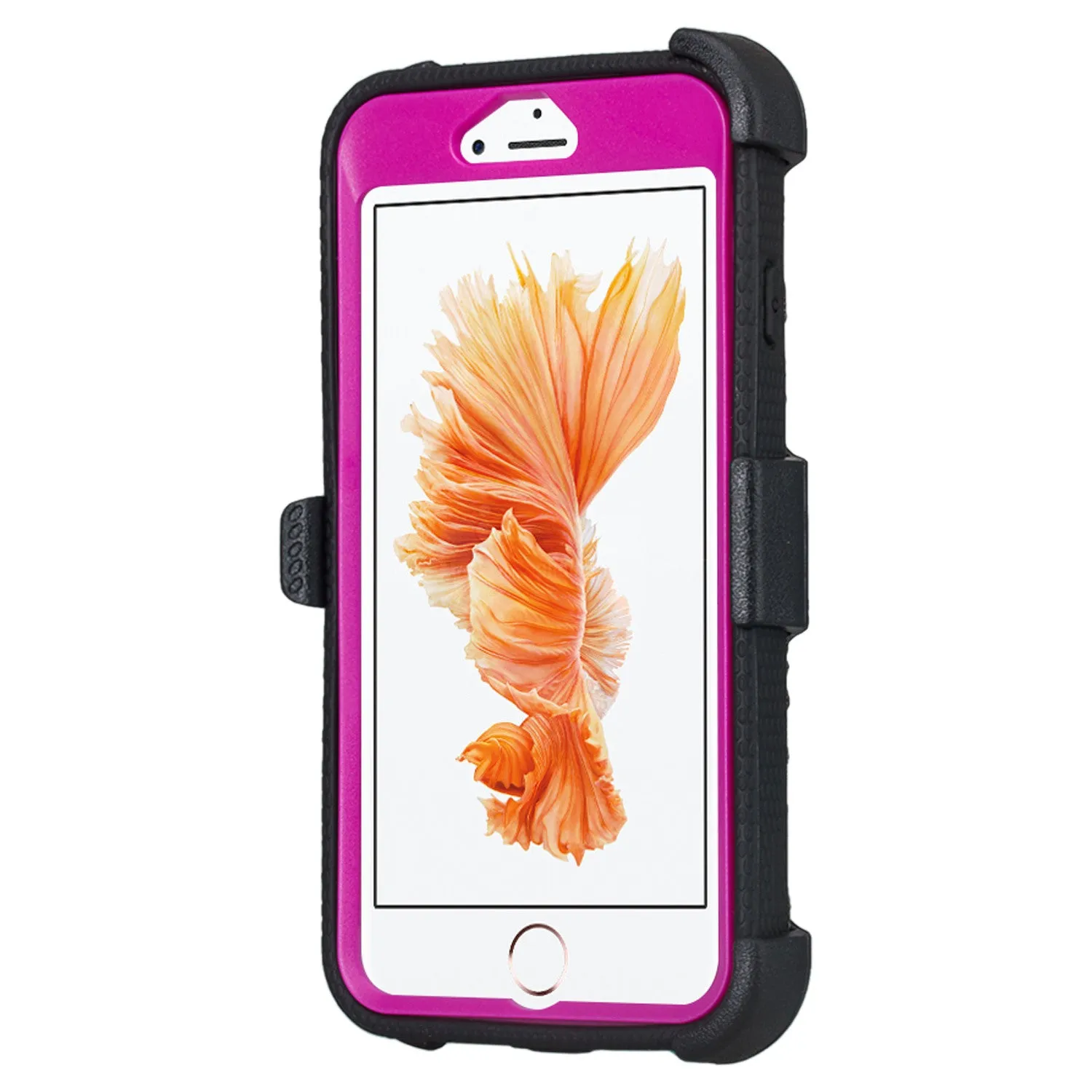 Apple iPhone 7 Case, Triple Protection 3-in-1 Heavy Duty Holster Shell Combo Case Cover for iPhone 7 - Purple