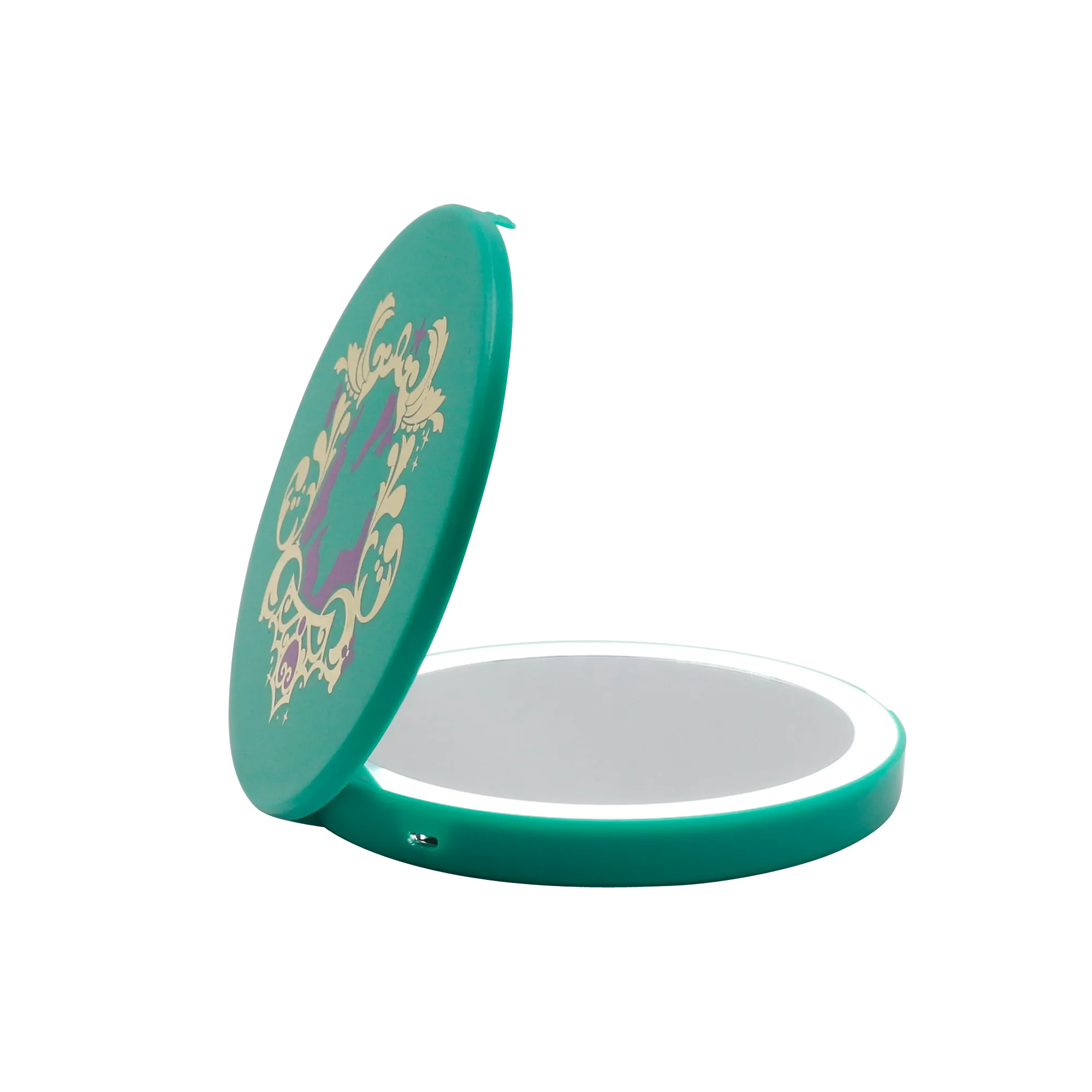 Ariel Compact Mirror with Wireless Power Bank Charging Base