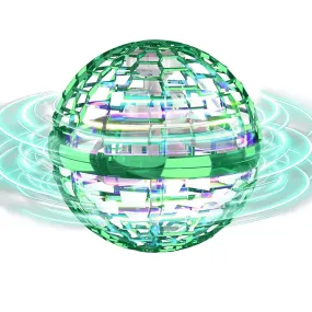 ATHLERIA Green Magic Flying Orb Ball with Lights,Cool Stuff Gadgets Christmas Birthday Presents Ideas for Boy Girl Teen 6 7 8 9 10  Year,Indoor Outside Hover Boomerang Mini Drones